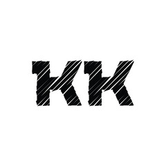 KK monogram logo design letter text name symbol monochrome logotype alphabet character simple logo