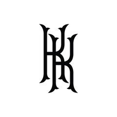 KK monogram logo design letter text name symbol monochrome logotype alphabet character simple logo