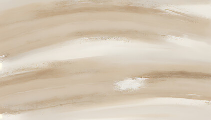 Obraz premium Abstract texture background in white and beige shades. Hand painted textured acrylic template. Neutral illustration with paint brush strokes. Contemporary minimal artwork. Modern canvas painting