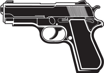 Gun Silhouette Black Vector Illustration Vector Format