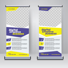 Corporate rollup or X banner design template	
