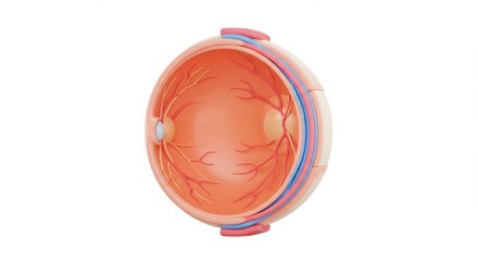 Detailed Cross-Section of the Human Eye Anatomy Model