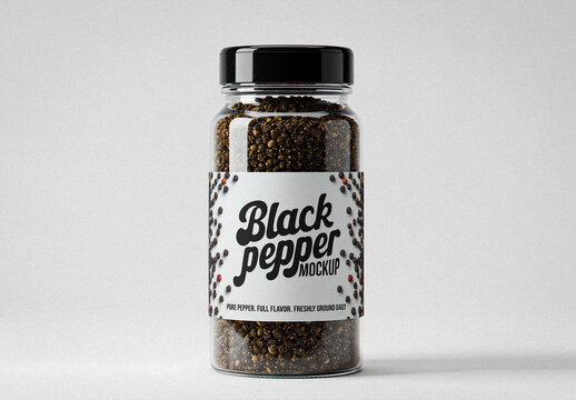 Black Pepper Shaker Mockup