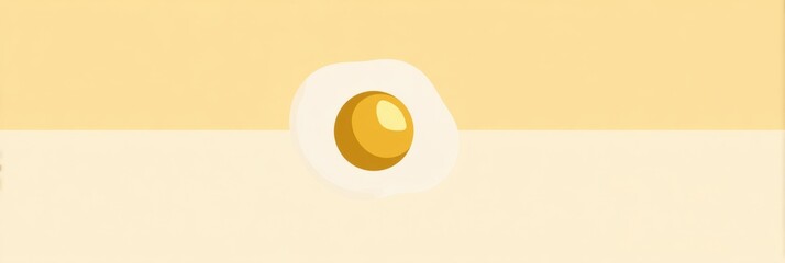 Obraz premium Golden Yolk Icon on a Pale Gradient Background, Adding Warmth and Simplicity to a Minimalist Design Generative AI