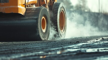 Heavy equipment paving