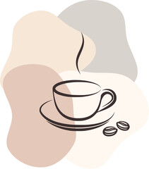 Dark Coffee Color Palette – Rich Espresso Tones with Abstract Blobs Vector