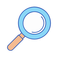 Magnifying glass icon vector illustration for search find zoom research and discovery concept