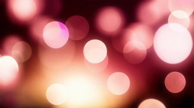Abstract Pink and Orange Bokeh Background: Soft, Dreamy, Romantic, Festive Blurred Lights for Design