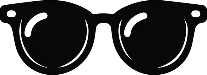 Summer sun glass silhouette vector art design