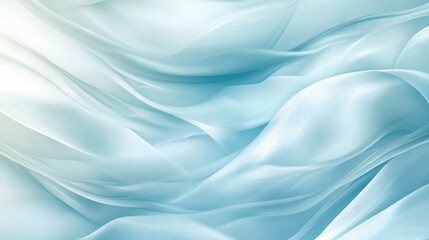 Naklejka premium Abstract flowing light blue fabric waves.