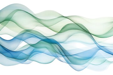 Fototapeta premium Abstract flowing waves design on white background