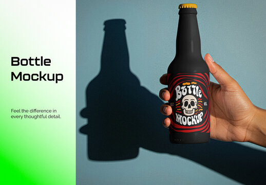 Small Matte Drink Bottle Mockup
