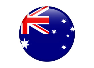 Australia Flag icon. Round flag of australia icon design, vector illustration	
