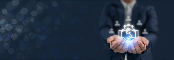 Business ecosystems and partnerships concept. Business collaboration strategies. The value of...