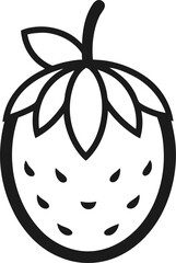 Barbadine fruit icon line art vector on transparent background