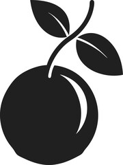 Beach Plum icon Silhouette vector on transparent background