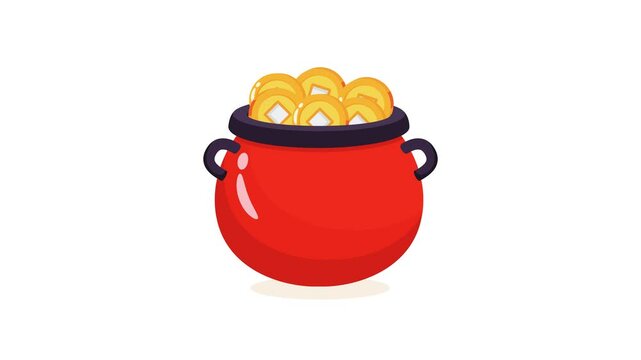 Take a look at this amazing icon animation of cauldron filled with golden coins