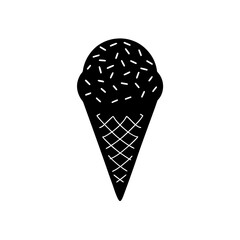 ice cream cone with sprinkles   on white backgroun.svg