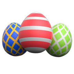Easter Egg 3D icon on transparent background
