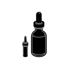 old eyedropper bottle  a glass medicine style drop.svg