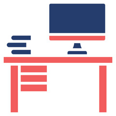 Work Place glyph color icon