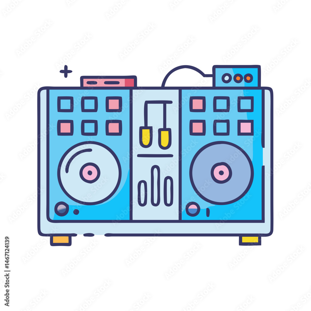 Poster computer settings configuration software interface with gear icon and sliders graphic design
