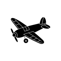 toy airplane  a small tin or wooden toy airplane 