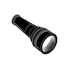 vintage flashlight  a cylindrical metal flashlight.svg