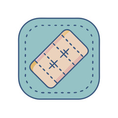 Adhesive bandage first aid medical plaster wound care health safety protection illustration icon