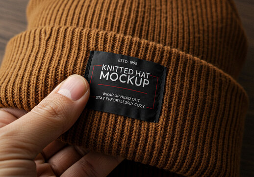 Knitted Winter Hat Mockup