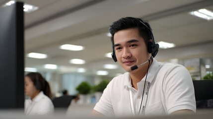 Confident Man Providing Excellent Customer Service and Support in Southeast Asia for Business Expansion and Growth Focusing on Indonesia and Malaysia Opportunities Today