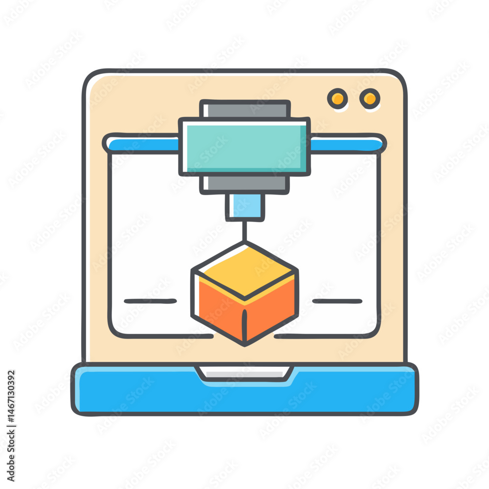 Fototapete 3d modeling software design cube laptop computer graphics rendering creation digital art tool