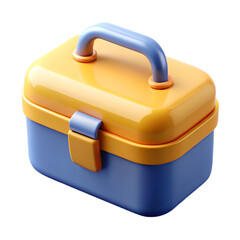 Colorful Plastic Tool Box. Portable Storage Case for Hobbies and Crafts