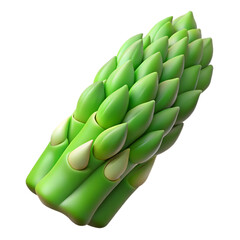 Close-up of a vibrant green asparagus. showcasing its fresh and healthy qualities. Perfect for culinary and healthy eating themes.