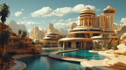 Luxurious desert city resort