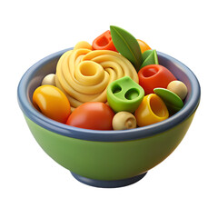 Vibrant Pasta Bowl. A Colorful Culinary Delight