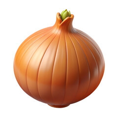A Single Onion. Close-up View.  Fresh. Vibrant Vegetable Image