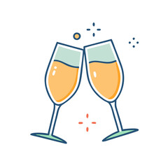 Champagne glasses toast celebration cheers drink alcohol wine love heart party event wedding anniversary