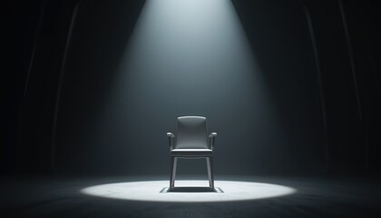 Solitary Spotlight – The Empty Chair in Silence