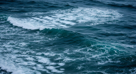 Fototapeta premium Teal Tides Waves Crashing Sparkling Water Dynamic Ocean Surface Abstract