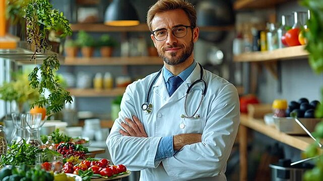 Healthy lifestyle expert in a professional setting