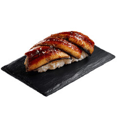 Unagi Sushi on Black Slate Plate
