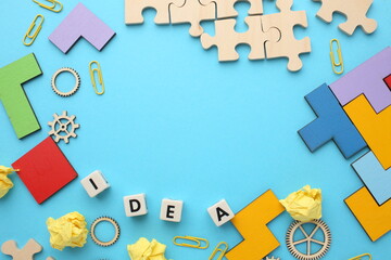 Creative thinking ideas and innovation concepts. A light bulb in yellow colour on the background....