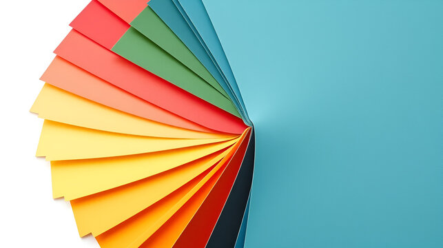 choice trend color of the year 2021 concept, fanned color palette sample swatch book guide, cotton fabric fan colour bridge, stock vector illustration clip art template isolated on white background