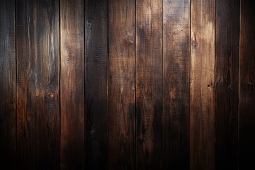 Dark brown wooden planks wall background