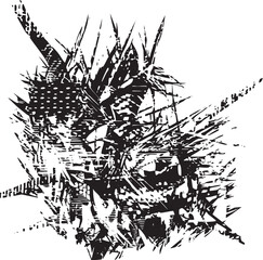 A stark textured depiction of a thorny crown dominates the .