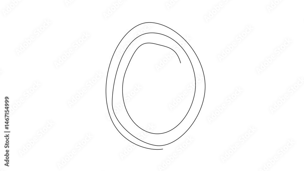 Poster animated self drawing of single continuous line drawing fingerprints with a shield and padlock in mi