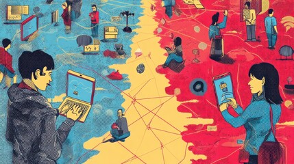 Digital divide, contrasting online access