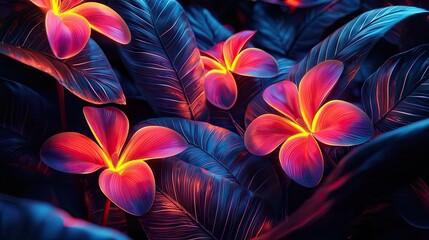 Obraz premium Vibrant floral display in deep hues.