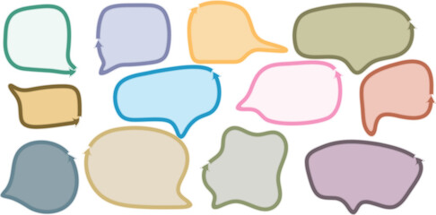 Pastel Arrow Speech Bubbles Collection